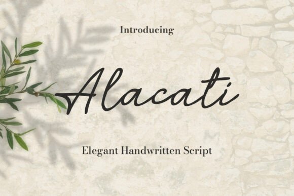 Alacati: The Poetic Script Font for Elegant Design