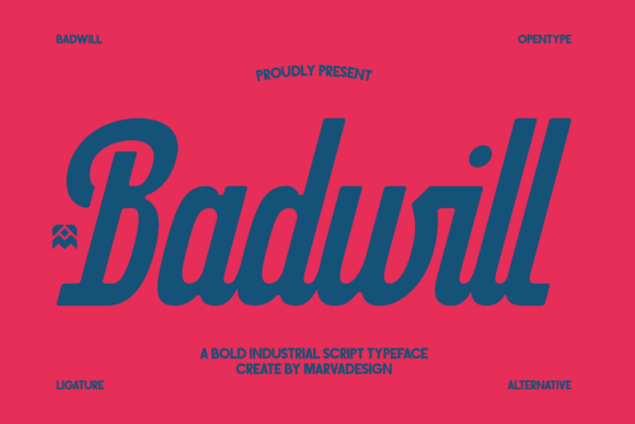 Badwill: The Bold Industrial Script for Modern Design