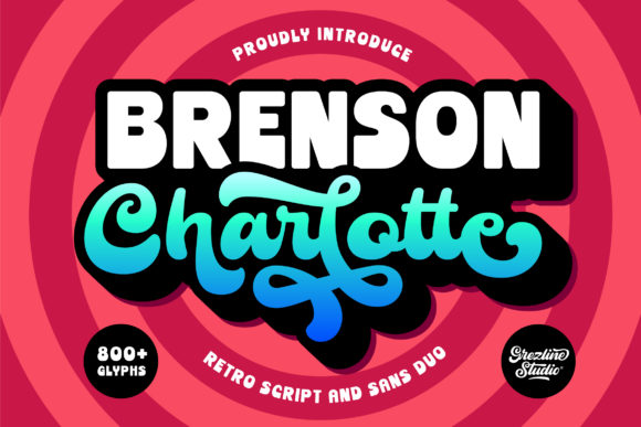 Brenson Charlotte: A Retro Font Duo for Bold Design