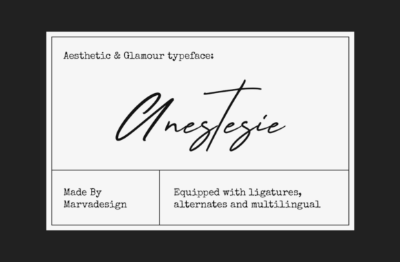 Elevate Your Visual Design with the Anestesie Typeface