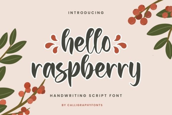 Hello Raspberry Font: A Fresh Handwriting Script for Creative Projects
