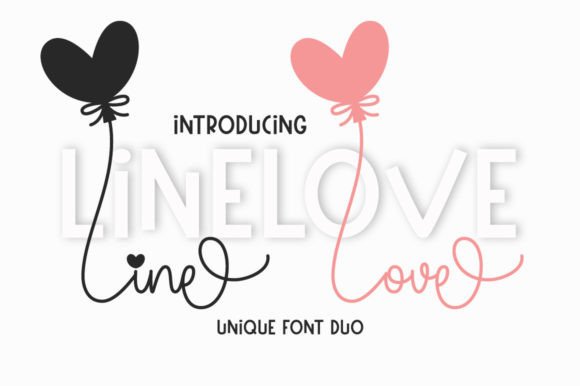 Line Love Duo: Elevate Your Visual Design with Handwritten Harmony
