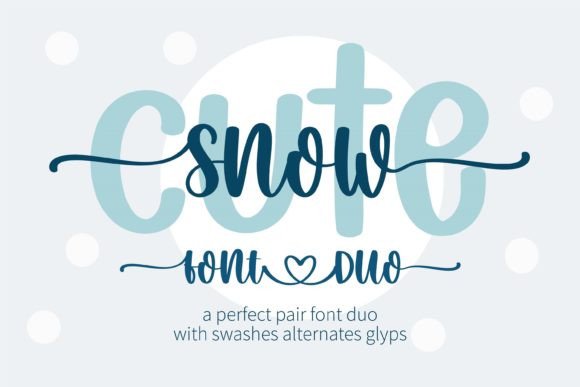 Snow Cute Duo: A Handwritten Font for Modern Branding